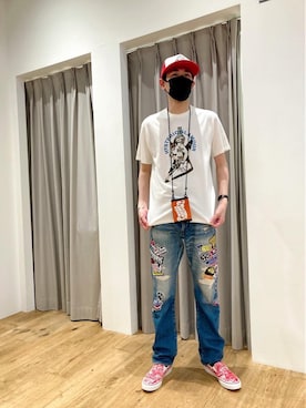「でにむ」｜「アイテム（スリッポン）」を使った、Tatsuさん（メンズ・180cm）の夏コーディネート