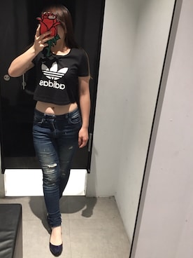 「CANDIES（キャンディーズ）のアイテム」を使った、X girlさん（レディース・160cm）の夏コーディネート