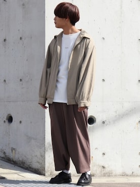 「flaner（フラネ）のアイテム（ブルゾン）」を使った、タツさん（メンズ・168cm）の秋コーディネート