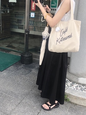 「teva」｜「アイテム（ジャンパースカート）」を使った、n さん（レディース・161cm）の夏コーディネート