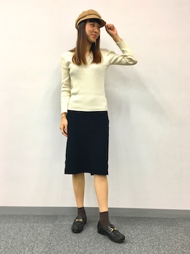 「BEAUTY&YOUTH UNITED ARROWS（ビューティーアンドユースユナイテッドアローズ）のアイテム（キャスケット）」を使った、こいろん(･･)さん（レディース・165cm）の春コーディネート