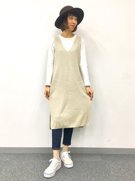 「Crushable（クラッシャブル）のアイテム」を使った、こいろん(･･)さん（レディース・165cm）の春コーディネート