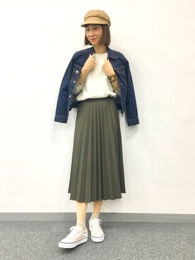 「BEAUTY&YOUTH UNITED ARROWS（ビューティーアンドユースユナイテッドアローズ）のアイテム（キャスケット）」を使った、こいろん(･･)さん（レディース・165cm）の春コーディネート