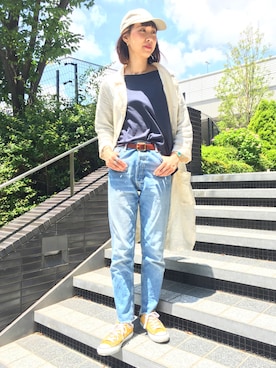 「BAY SIDE（ベイサイド）のアイテム」を使った、こいろん(･･)さん（レディース・165cm）の春コーディネート