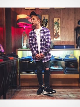 「COOTIE PRODUCTIONS（クーティープロダクションズ）のアイテム」を使った、BLINDさん（メンズ・168cm）の冬コーディネート