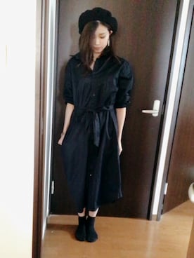 「NANO universe（ナノユニバース）のアイテム（ハンチング/ベレー帽）」を使った、YSさん（レディース・157cm）の秋コーディネート