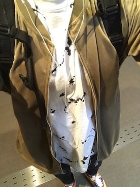 「ベロア」｜「アイテム（MA-1）」を使った、H.Kさん（メンズ・176cm）の秋コーディネート