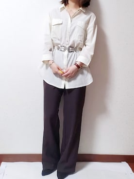 「シンフルコーデ」｜「アイテム（腕時計）」を使った、ゆきち(•ө•)さん（レディース・156cm）の春コーディネート
