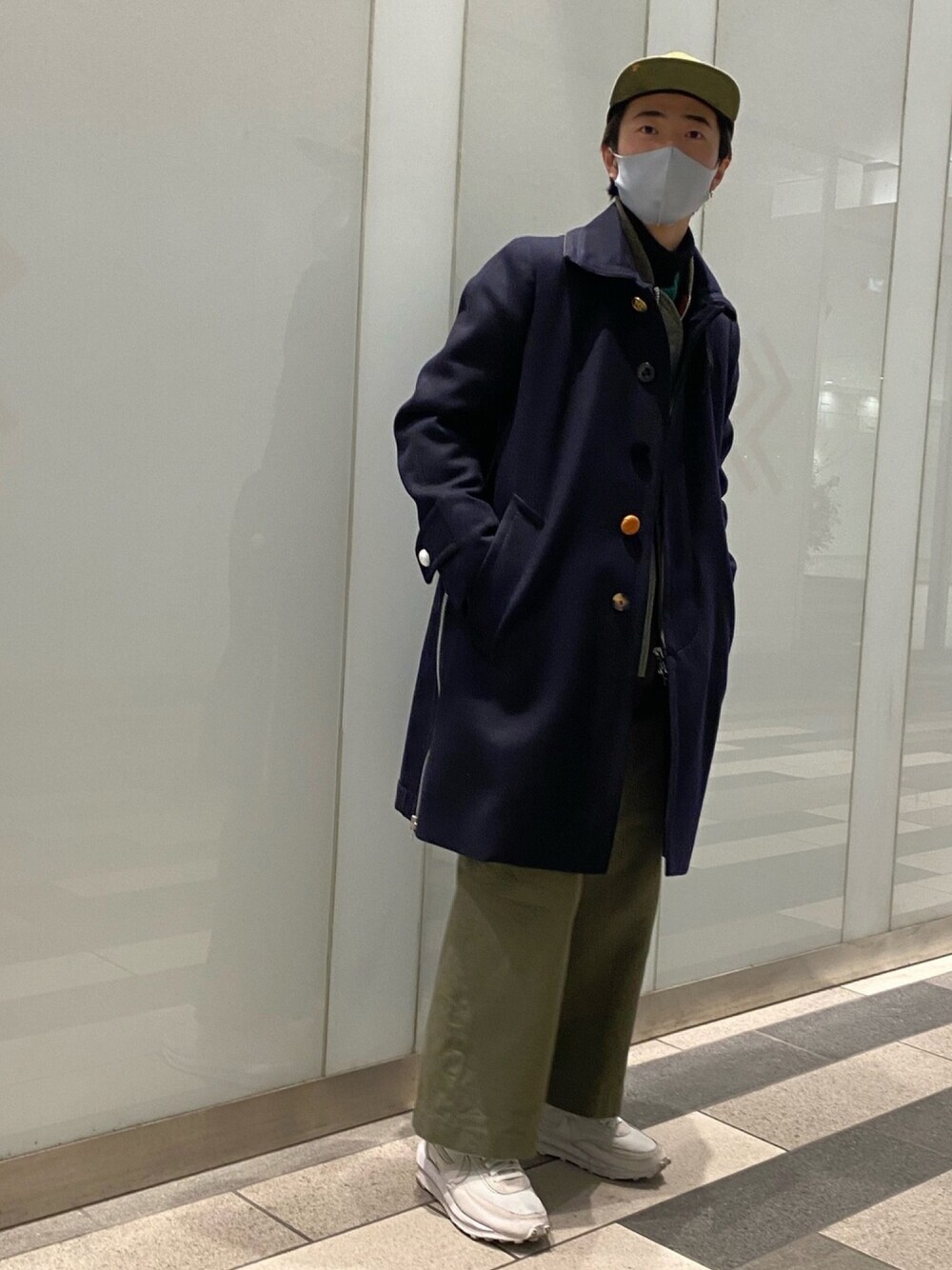 sacai サカイ　コットン　コーデュロイ ステンカラーコートコート NAVY sacai サカイ コットン コーデュロイ ステンカラーコートコート