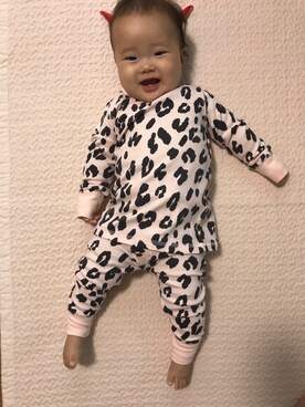 「おんなのこコーデ」｜「アイテム（ルームウェア）」を使った、mkaoさん（キッズ・70cm）の秋コーディネート