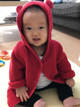 「babyGAP（babyGAP）のアイテム（その他アウター）」を使った、mkaoさん（キッズ・70cm）の秋コーディネート