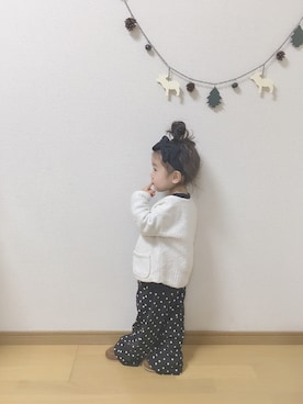 「GLOBAL WORK（グローバルワーク）のアイテム（その他）」を使った、ma-ya  ¨̮⑅*さん（キッズ・90cm）の冬コーディネート