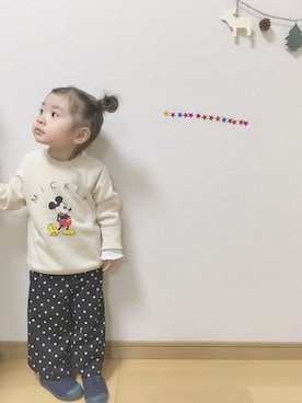 「GLOBAL WORK（グローバルワーク）のアイテム（その他）」を使った、ma-ya  ¨̮⑅*さん（キッズ・90cm）の冬コーディネート