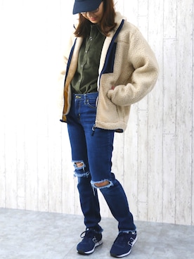 「NYLAUS（ナイラス）のアイテム」を使った、kaaaaanaさん（レディース・155cm）の秋コーディネート