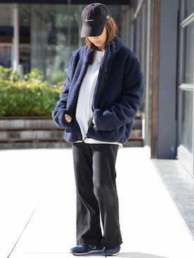 「Champion（チャンピオン）のアイテム（帽子）」を使った、kaaaaanaさん（レディース・155cm）の秋コーディネート