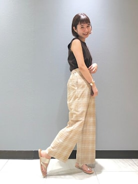 「アイテム（バングル/リストバンド）」を使った、migitaさん（レディース・155cm）の夏コーディネート