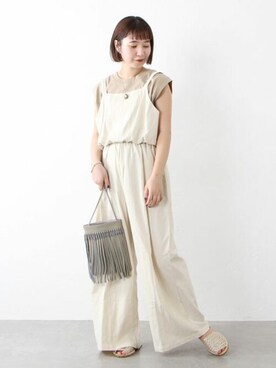 「JOURNAL STANDARD（ジャーナルスタンダード）のアイテム（オールインワン・サロペット）」を使った、migitaさん（レディース・155cm）の夏コーディネート