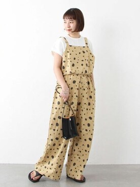 「JOURNAL STANDARD（ジャーナルスタンダード）のアイテム（オールインワン・サロペット）」を使った、migitaさん（レディース・155cm）の夏コーディネート