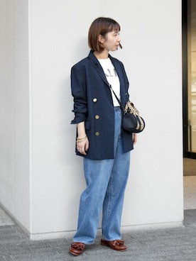 「KURO（クロ）のアイテム」を使った、migitaさん（レディース・155cm）の夏コーディネート