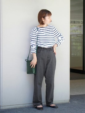 「KURO（クロ）のアイテム」を使った、migitaさん（レディース・155cm）の夏コーディネート