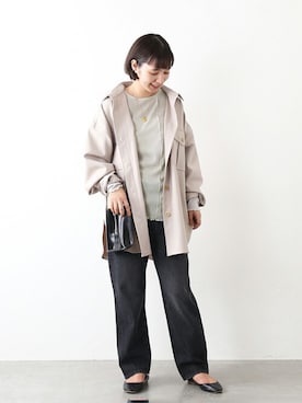 「KURO（クロ）のアイテム」を使った、migitaさん（レディース・155cm）の夏コーディネート