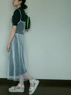 ワンピース ドレスを使った ガウチョパンツ の人気ファッションコーディネート Wear