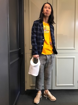 「T-JACKET（ティージャケット）のアイテム」を使った、おかださん（メンズ・175cm）の春コーディネート