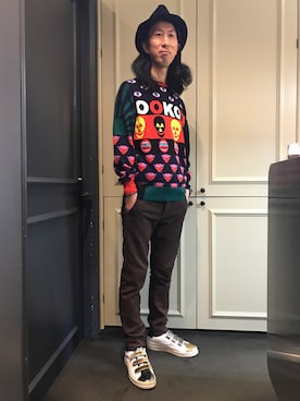 「横尾忠則」｜おかださん（メンズ・175cm）の秋コーディネート