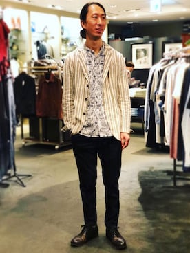 「MESSAGERIE(メッサジェリエ)のアイテム」を使った、おかださん(メンズ・175cm)の夏コーディネート