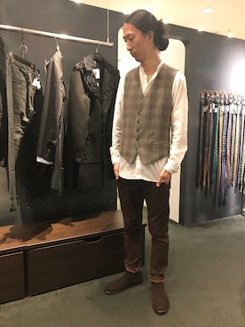 「Bevilacqua（ベヴィラクア）のアイテム」を使った、おかださん（メンズ・175cm）の秋コーディネート