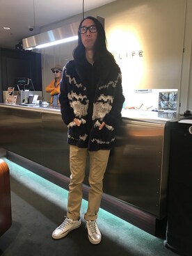 「YANUK（ヤヌーク）のアイテム（パンツ）」を使った、おかださん（メンズ・175cm）の秋コーディネート