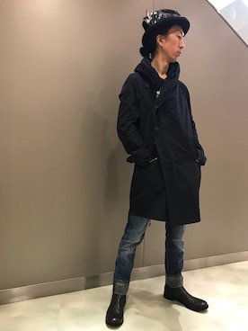 「C-PLUS（シープラス）のアイテム」を使った、おかださん（メンズ・175cm）の秋コーディネート