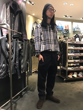 「MESSAGERIE(メッサジェリエ)のアイテム」を使った、おかださん(メンズ・175cm)の秋コーディネート