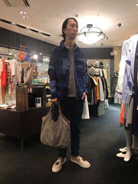 「Cherry Sunburst（チェリーサンバースト）のアイテム」を使った、おかださん（メンズ・175cm）の春コーディネート