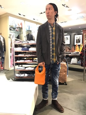 「ARMURE（アルミュール）のアイテム（テーラードジャケット）」を使った、おかださん（メンズ・175cm）の夏コーディネート