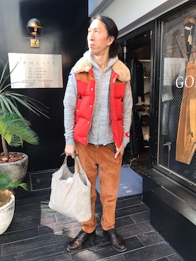 「DSQUARED2（ディースクエアード）のアイテム（ジャケット/アウター）」を使った、おかださん（メンズ・175cm）の秋コーディネート
