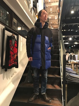 「Magnu（マヌー）のMagnu/マヌー/Tee Pee pouch（ハンドバッグ）」を使った、おかださん（メンズ・175cm）の秋コーディネート