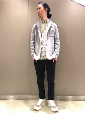 「パイル」｜「アイテム（ジャケット/アウター）」を使った、おかださん（メンズ・175cm）の春コーディネート