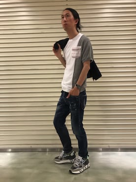 「パイル」｜「アイテム（ジャケット/アウター）」を使った、おかださん（メンズ・175cm）の春コーディネート