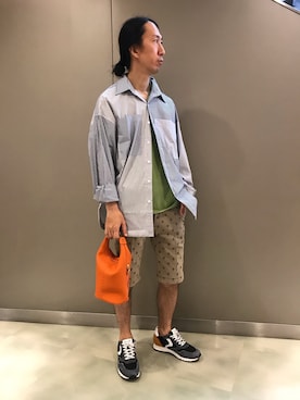 「Project e（プロジェクトイー）のアイテム」を使った、おかださん（メンズ・175cm）の夏コーディネート