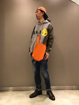 「CPH（シーピーエイチ）のアイテム（キャップ）」を使った、おかださん（メンズ・175cm）の夏コーディネート