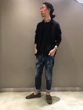 「TRANSIT（トランジット）のアイテム（トップス）」を使った、おかださん（メンズ・175cm）の夏コーディネート