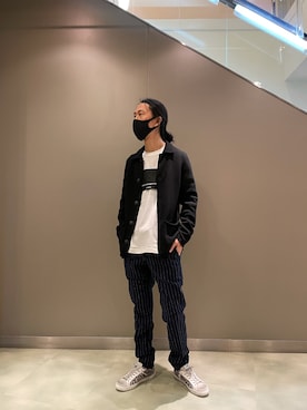 「TRANSIT（トランジット）のアイテム（トップス）」を使った、おかださん（メンズ・175cm）の秋コーディネート