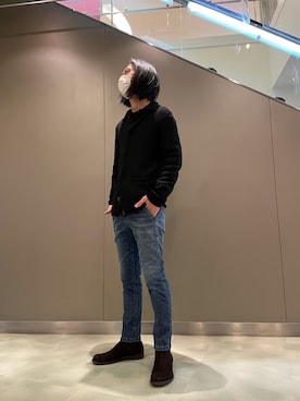 「TRANSIT（トランジット）のアイテム（トップス）」を使った、おかださん（メンズ・175cm）の冬コーディネート