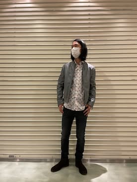 「GANESH（ガネーシュ）のアイテム」を使った、おかださん（メンズ・175cm）の冬コーディネート