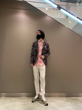 「BOB（ボブ）のアイテム（ジャケット/アウター）」を使った、おかださん（メンズ・175cm）の春コーディネート