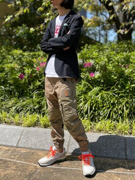 「BOB（ボブ）のアイテム（ジャケット/アウター）」を使った、おかださん（メンズ・175cm）の春コーディネート