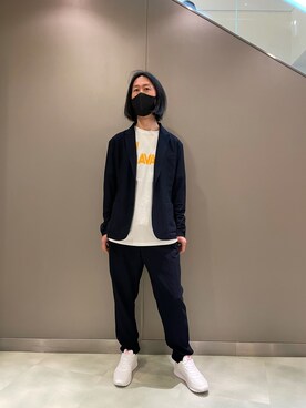 「m's braque（エムズブラック）のアイテム（トップス）」を使った、おかださん（メンズ・175cm）の春コーディネート