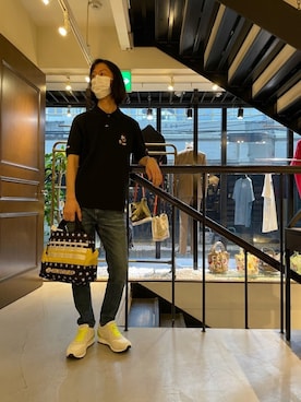 「HORN GARMENT（ホーンガーメント）のアイテム」を使った、おかださん（メンズ・175cm）の春コーディネート