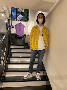 「m's braque（エムズブラック）のアイテム（トップス）」を使った、おかださん（メンズ・175cm）の春コーディネート